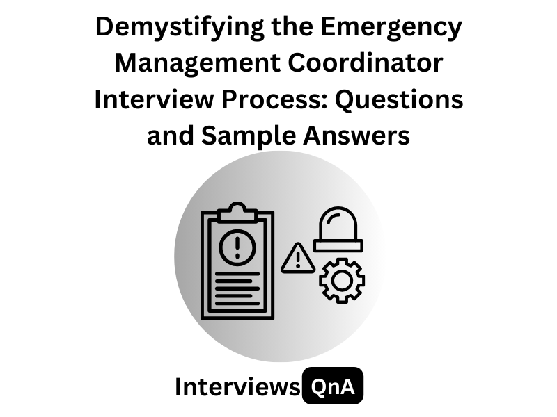 emergency management coordinator interview